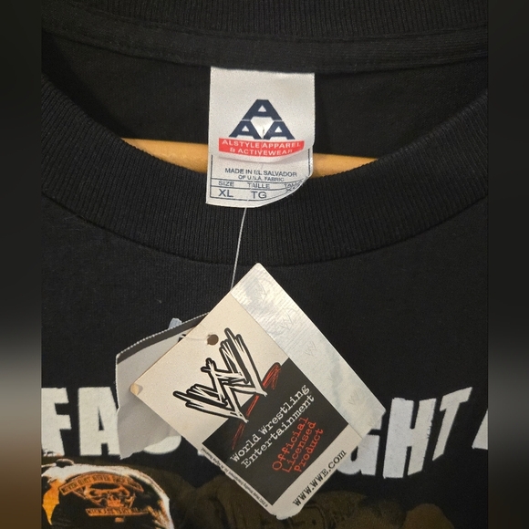 NWT Vintage WWE John Cena Live Fast Fight Hard Black T Shirt Mens XL Deadstock - Picture 3 of 6